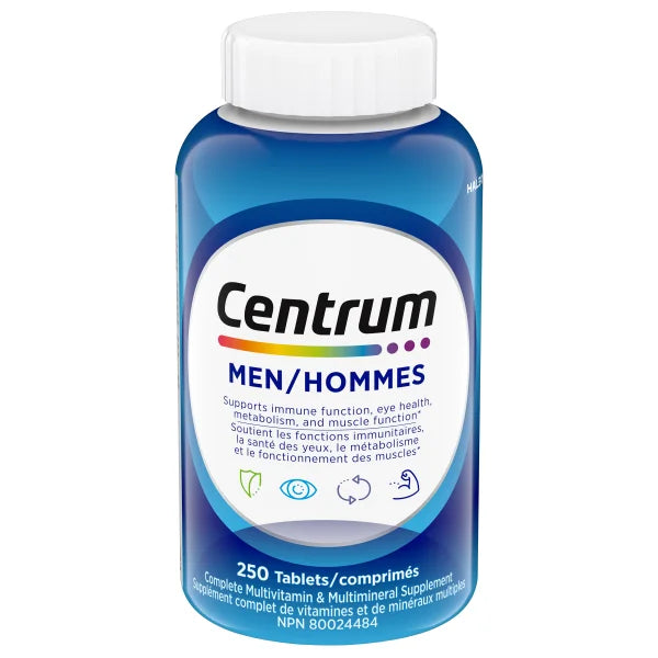 Centrum Complete Multivitamin and Mineral Supplement for Men, 250 Tablets