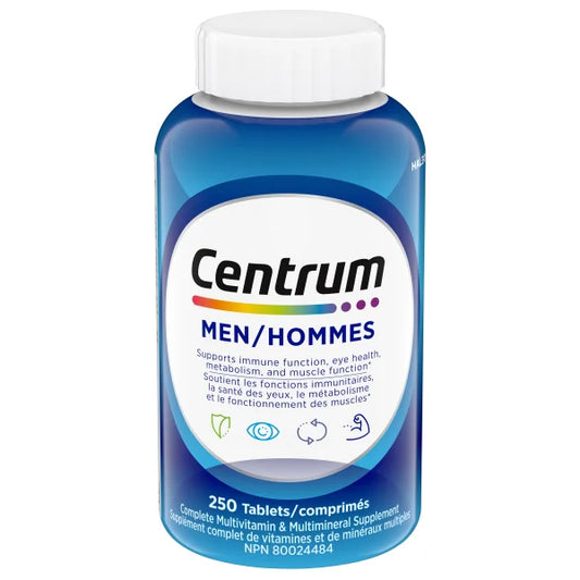 Centrum Complete Multivitamin and Mineral Supplement for Men, 250 Tablets