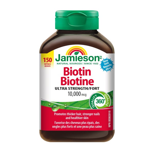 Jamieson Biotin 10,000 mcg, 150 Softgels