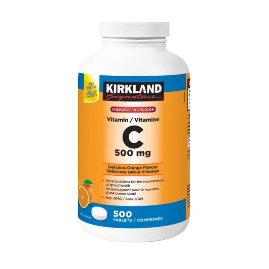 Kirkland Signature Vitamin C 500MG, 500 Chewable Tablets