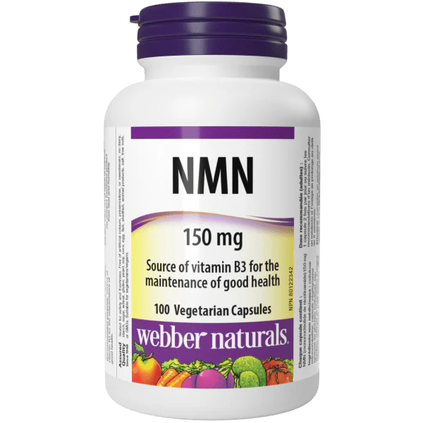 webber naturals NMN (nicotinamide mononucleotide) 150 mg, 100 Vegetarian Capsules