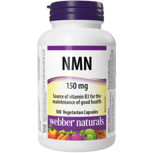 webber naturals NMN (nicotinamide mononucleotide) 150 mg, 100 Vegetarian Capsules